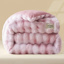 Class A maternal and infant grade warm rabbit plush quilt, thickened milk plush in winter, can sleep naked quilt core
