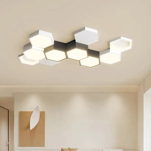 Lustre LED télécommandé nordique usine - vue 3 sur 11
