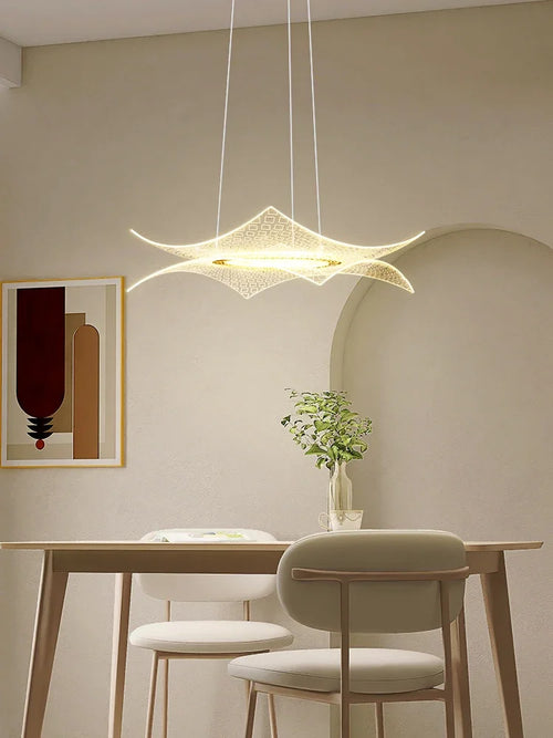 lustre en acrylique luxe créatif avec éclairage led décoratif - vue 3 sur 8