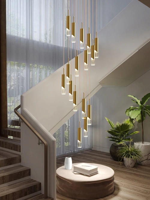 lustre nordique moderne en acrylique pour éclairage créatif intérieur - vue 3 sur 14