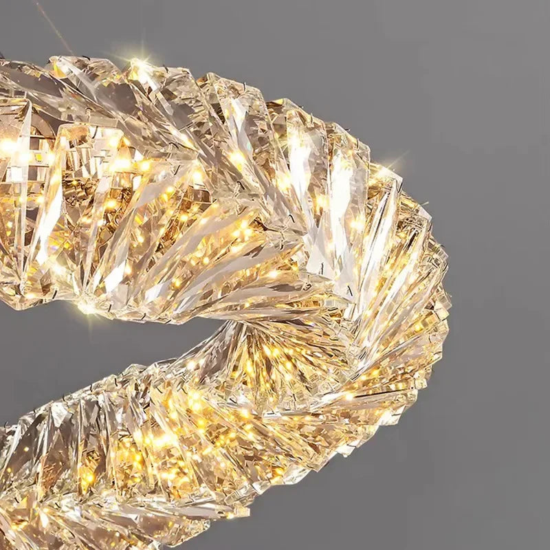 lustre cristal moderne avec télécommande dimmable pour restaurant - vue 7 sur 22