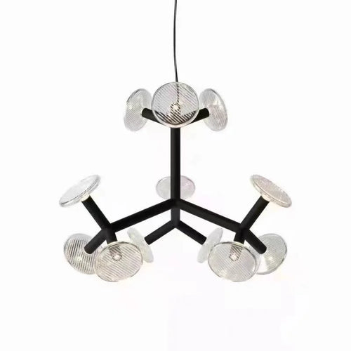 lustre postmoderne en verre style américain pour décoration intérieure - vue 13 sur 14