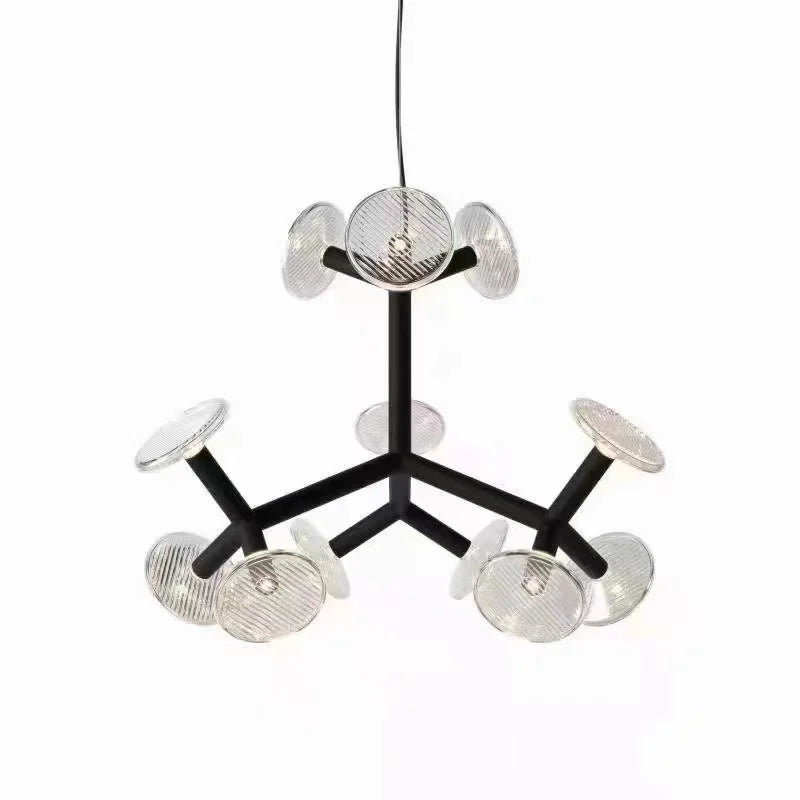 lustre postmoderne en verre style américain pour décoration intérieure - vue 13 sur 14