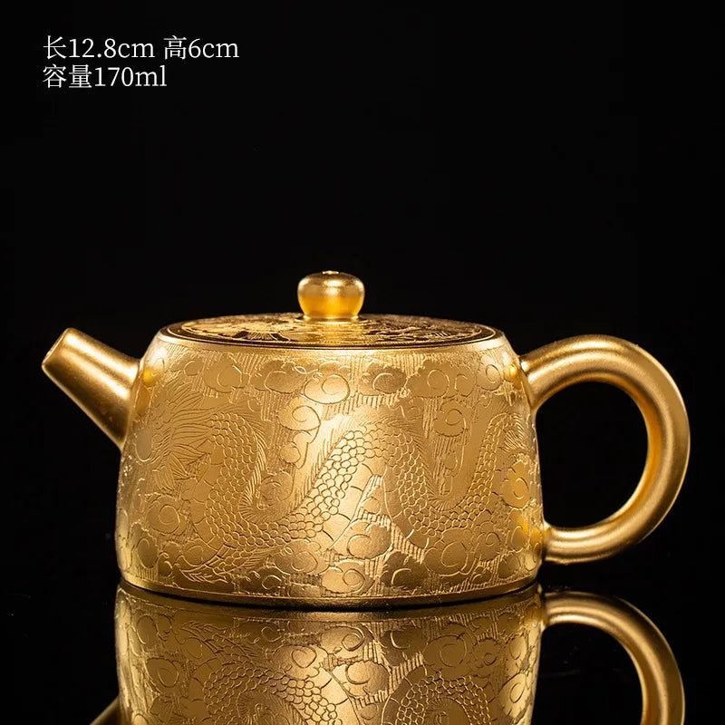 Theiere yixing artisanale dragon phoenix style chinois luxe