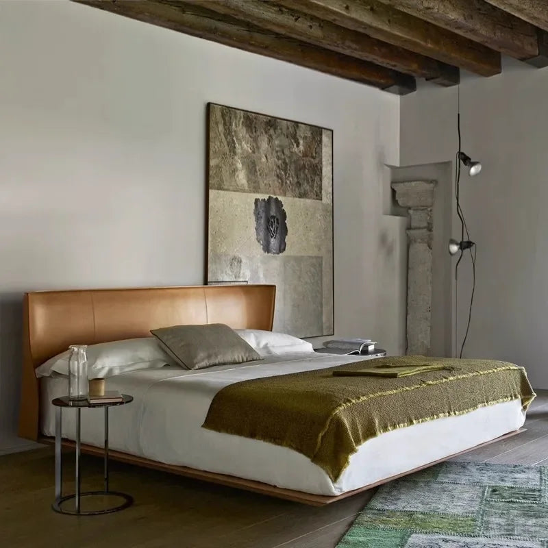 tête de lit luxe pour lit queen king size cuir lumineux