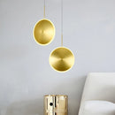 lampe led ronde en métal style art déco décorative