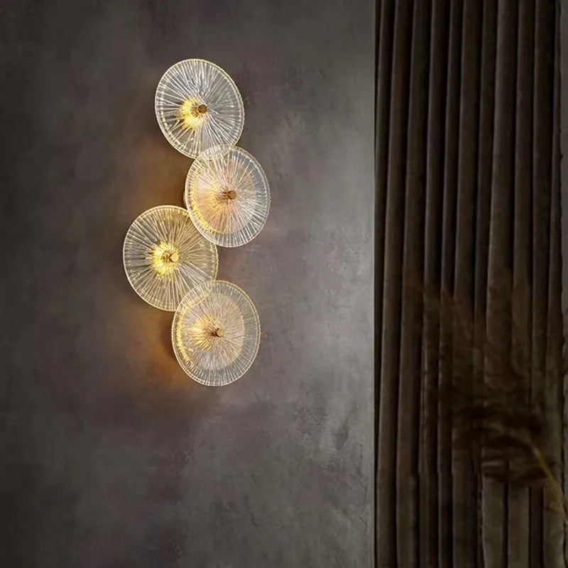 lampe led ronde en verre au design nordique moderne - vue 3 sur 8