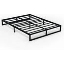 King Size Bed Frame, Metal Platform Mattress Foundation With Steel Slat Support, No Box Spring Needed,8 Inch King Size Bed Frame