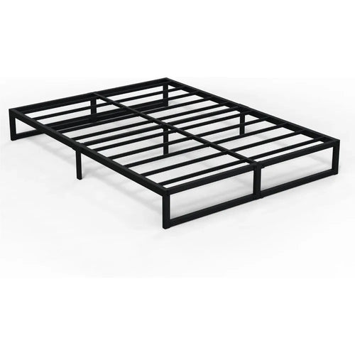 King Size Bed Frame, Metal Platform Mattress Foundation With Steel Slat Support, No Box Spring Needed,8 Inch King Size Bed Frame