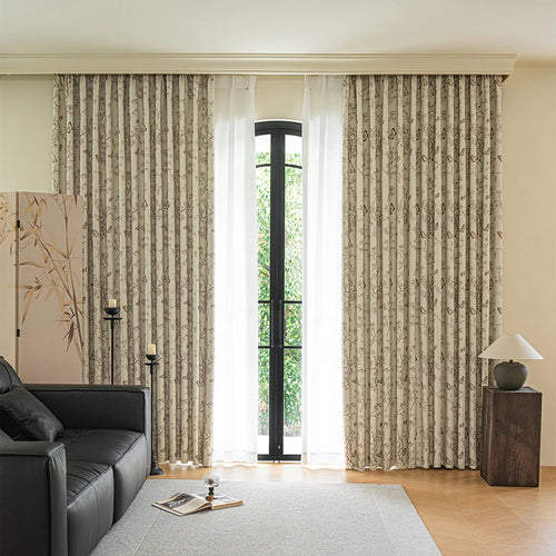 Rideau occultant motif floral moderne pour salon chambre