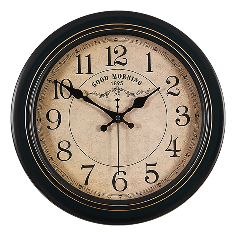 horloge murale vintage silencieuse design classique en métal - vue 12 sur 26