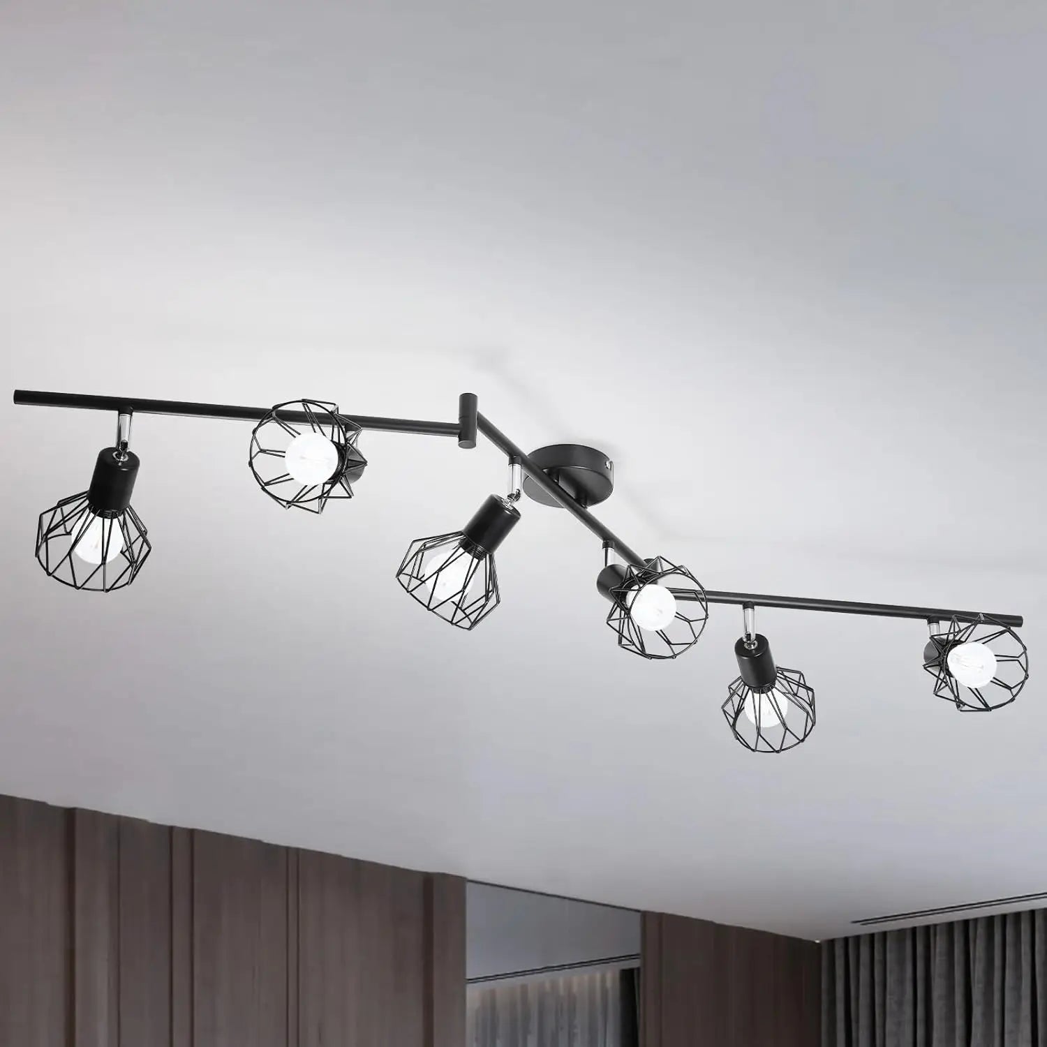 LED E14 ceiling light rotating 350 °, spotlight wall light, suitable for kitchen, living room, bedroom LED wall lights - vue 1 sur 7