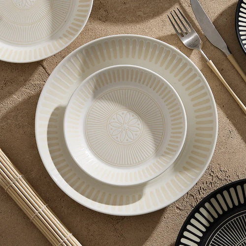Assiette ceramique relief style japonais retro premium