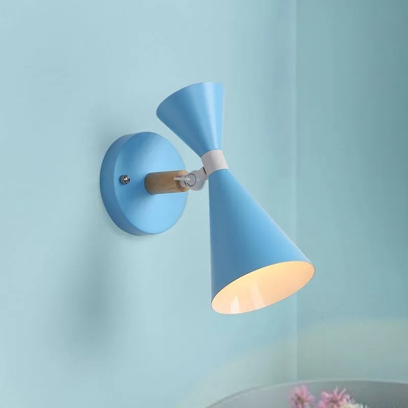 Applique murale de chevet LED nordique en bois - vue 4 sur 12