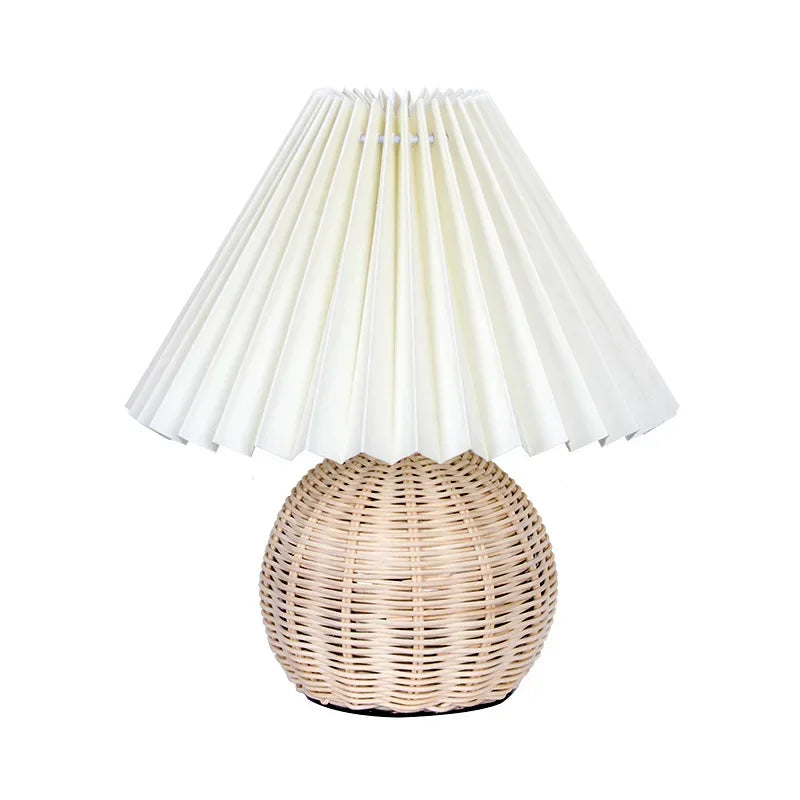 lampe à poser moderne en bois et rotin pour décoration intérieure - vue 14 sur 19