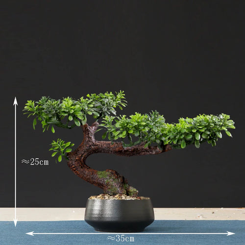 faux arbre bonsaï décoratif pour salon et aménagement paysager