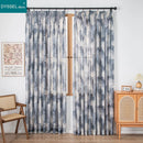 Rideau motif feuilles style naturel pour salon chambre