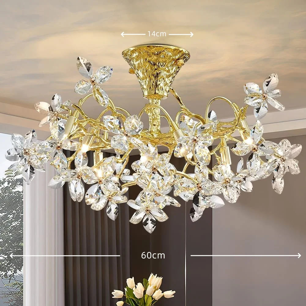 Luxury crystal chandelier for vintage interior decor