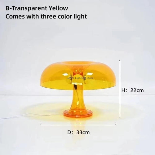 Minimalist mushroom LED table lamp for decoration - vue 14 sur 14