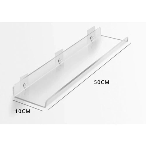 Acrylic Shelf for Wall Storage,Floating Bookshelves,Display Shelf Organizer for Bathroom,Bedroom,Living Room,Kitchen,Room Decor - vue 44 sur 47