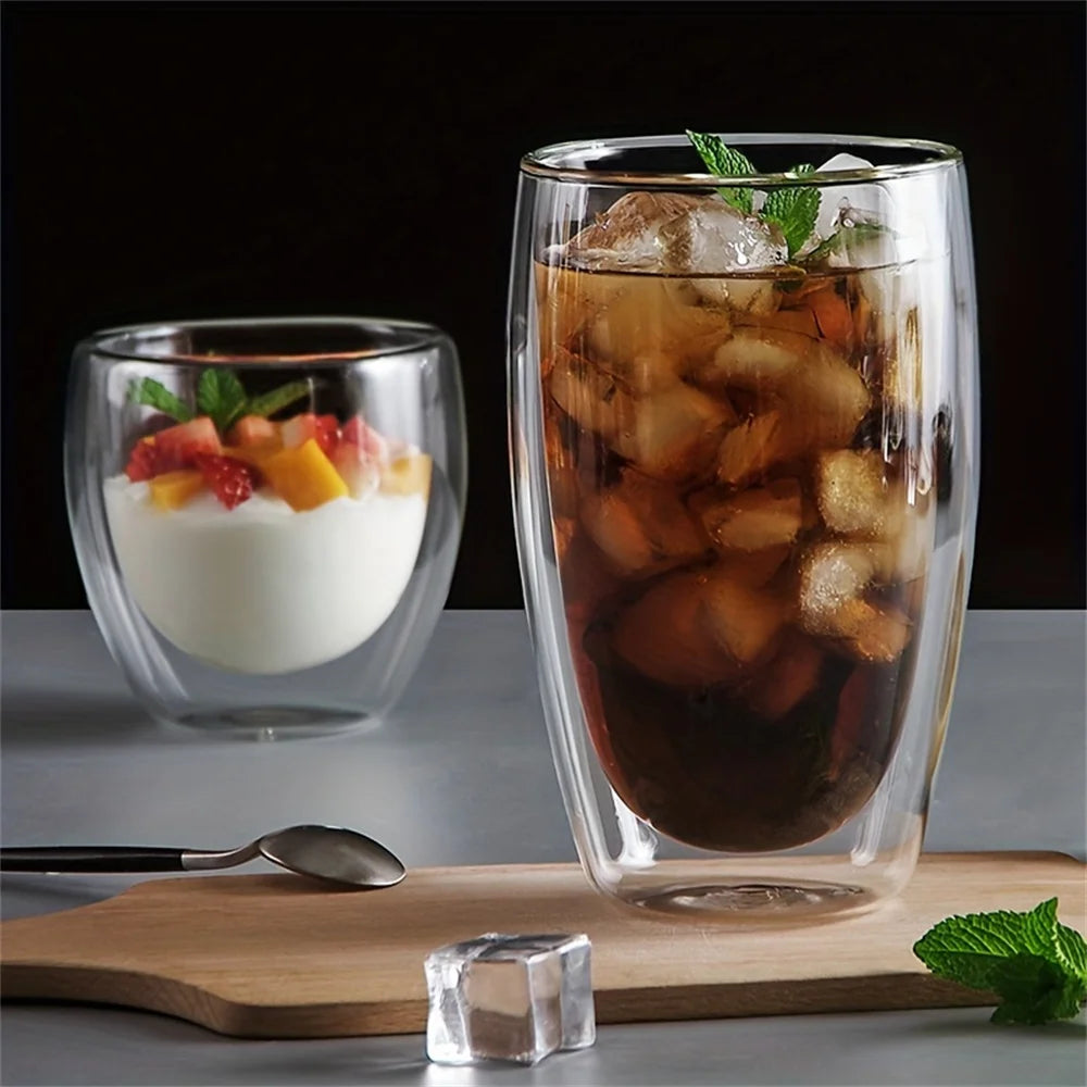 Tasses expresso verre double paroi isolante design moderne - vue 6 sur 7