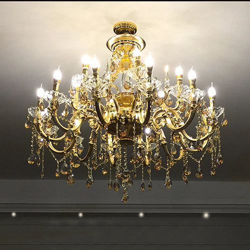 lustre en cristal moderne avec éclairage LED suspendu