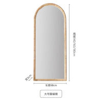 Full length mirror, floor mirror, girls' makeup, dressing, dressing, rattan net, Nordic fitting mirror, ins