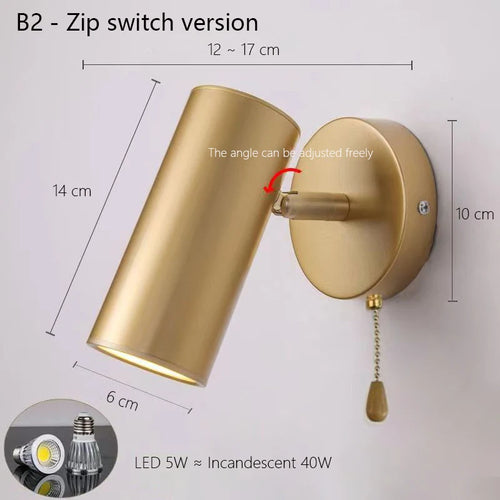 Adjustable Nordic wall lamp modern minimalist rotating LED light - vue 14 sur 15