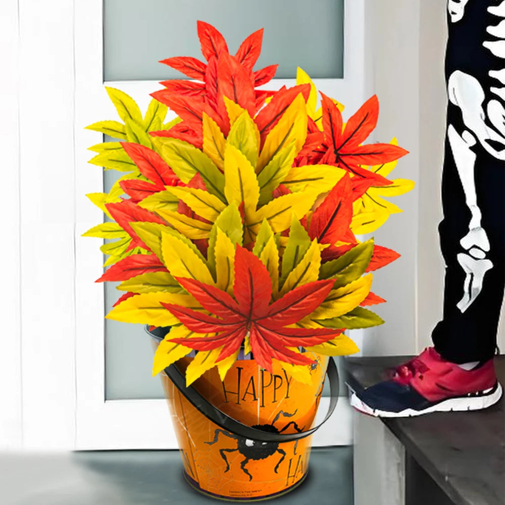 branche d'érable artificielle pour décoration d'automne et halloween - vue 7 sur 14