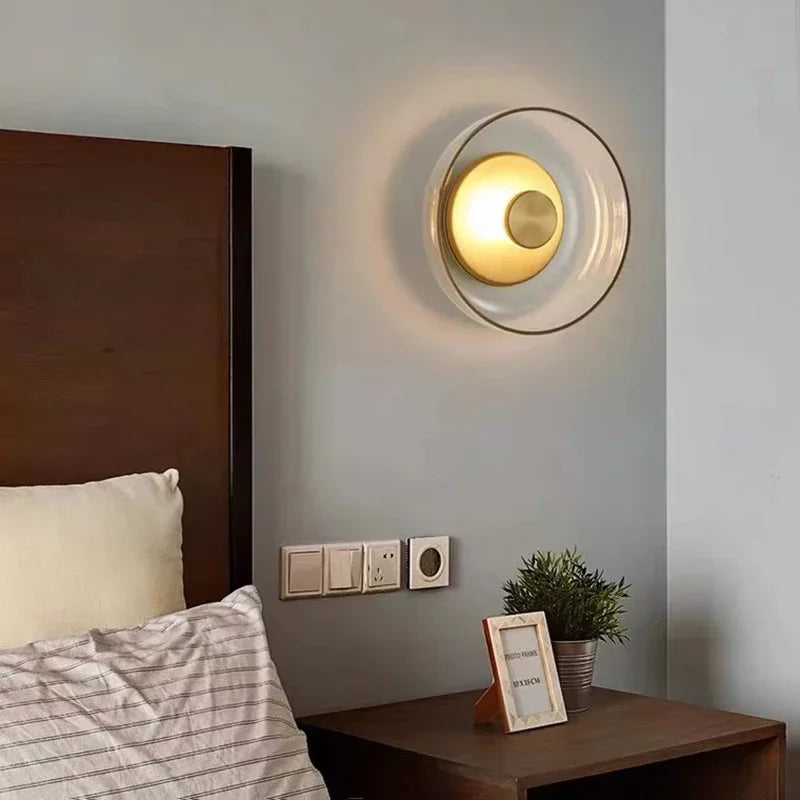 applique murale led moderne en verre pour décoration intérieure nordique - vue 4 sur 8