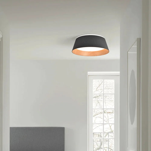 Minimalist nordic design pumpkin-shaped LED ceiling light - vue 4 sur 7