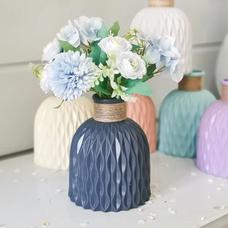 vase moderne en plastique pour décoration florale nordique - vue 12 sur 26