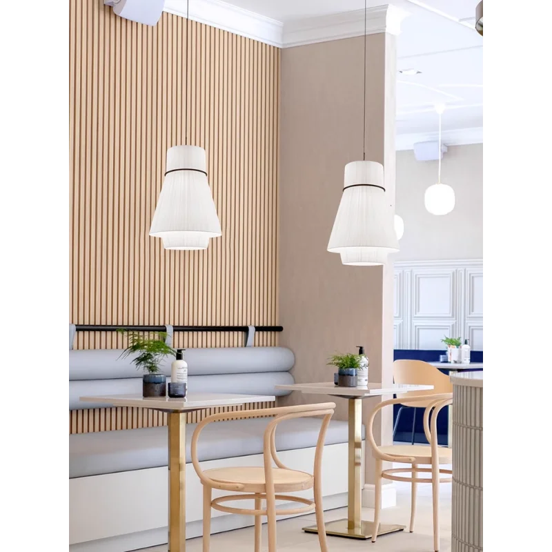 lustre en tissu japonais design pour restaurants et bars - vue 6 sur 11