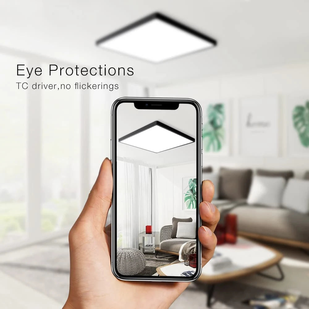 plafonnier led encastré ultra mince moderne pour intérieur - vue 4 sur 18