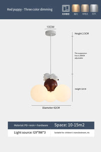 lustre créatif dessin animé ours ballon pour enfants