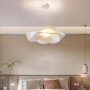Nordic minimalist cream fabric Wabi Sabi LED pendant light for living room, bedroom, home decor or loft