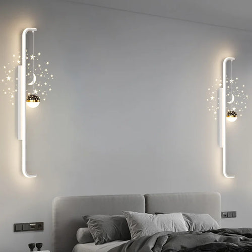 Applique murale longue noir blanc moderne - vue 5 sur 17