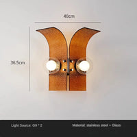 Retro coloured glass wall light for elegant décor