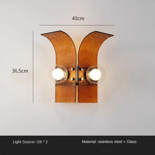 Retro coloured glass wall light for elegant décor