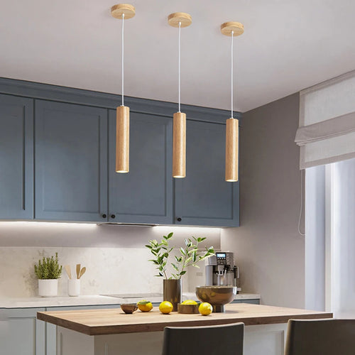 suspension moderne en bois pour éclairage intérieur design