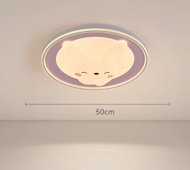 plafonnier lapin dessin animé pour décoration chambre enfants - vue 8 sur 9