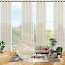 Voilage rideau faux lin sur mesure extra long