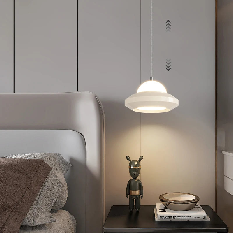 lustre moderne minimaliste trois têtes style crème italienne - vue 4 sur 12