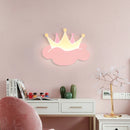 Applique murale couronne rose avec télécommande