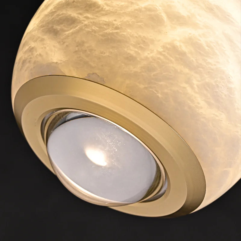 lustre de luxe en marbre naturel pour décoration de restaurant - vue 6 sur 6