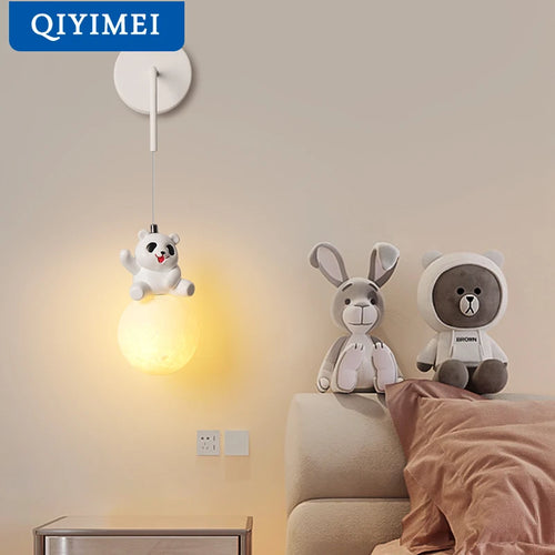 lampe led suspendue décorative en forme d'ours mignon