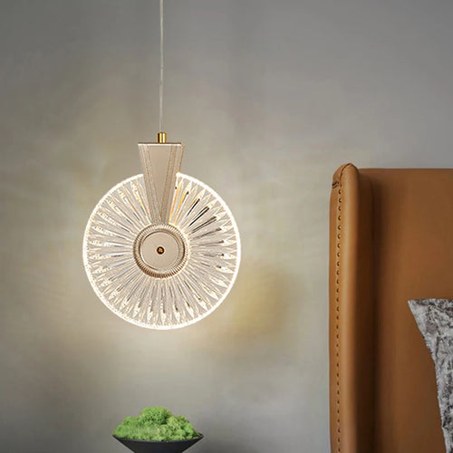 Lustre nordique ovale en cristal LED - vue 6 sur 21