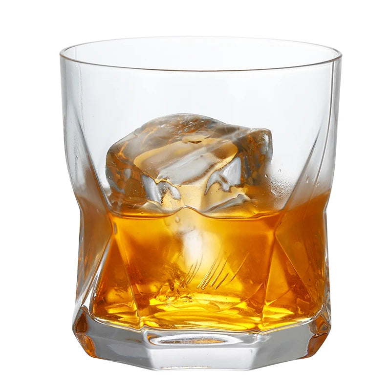 lot 4 verres whisky relief vintage epais resistants - vue 4 sur 7