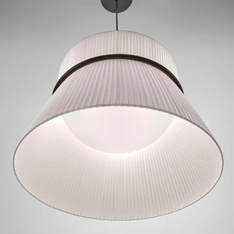 Modern wabi-sabi fabric pendant light for interior decoration - vue 6 sur 15