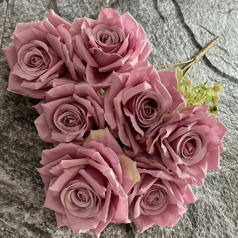 rose artificielle en soie pour décoration et photographie de mariage - vue 10 sur 22